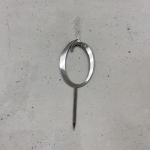 Топпер-свеча Цифра "0", серебряный акрил