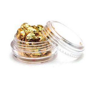 Золото пищевое в баночке.