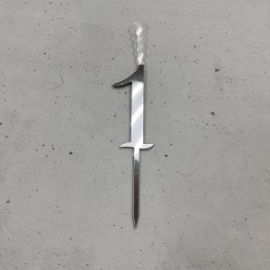 Топпер-свеча Цифра "1", серебряный акрил