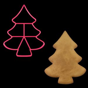 Форма-вырубка для коржей торта "Ёлка", размер 20*16 см.