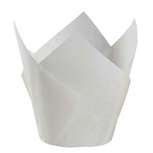 Форма бумажная "Тюльпан" белая, 50*80 мм.