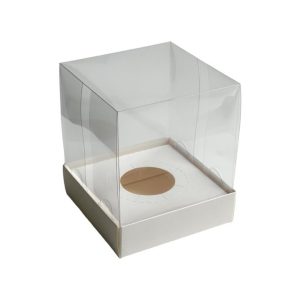 Коробка на 1 капкейк прозрачная с ложементом 10*10*12 см.