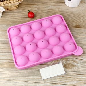 Форма силиконовая для кейк попсов 20 ячеек, 18*22 см., диаметр 3,7 см.