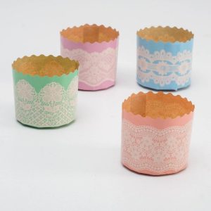 Форма бумажная для кулича 100 г "Кружево" 70*60 мм.