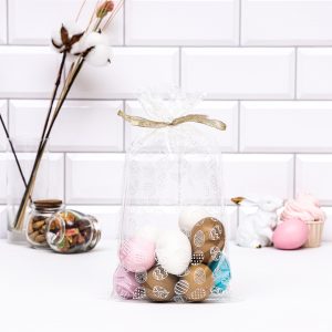 Пакет подарочный "Пасхальные яйца", 20*40 см, 25 мкм.