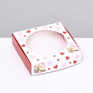 Коробка для пряников и печенья "Только для тебя" 11,5*11,5*3 см.