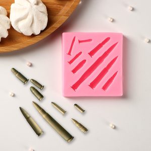 Молд силиконовый "Гильзы" 7,5*7,2*1,2 см.