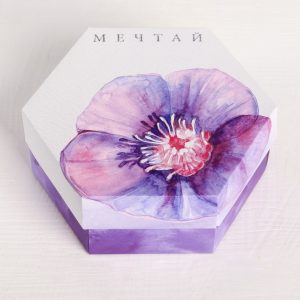 Коробка для сладостей «Мечтай», 15*13*6 см. (6-угольная)