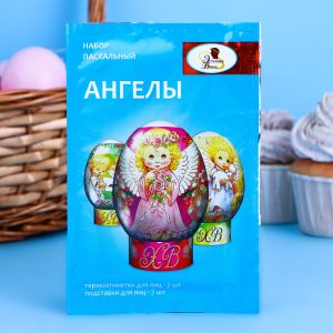 Набор (термоусадочная плёнка+подставки) "Ангелы" на 7 яиц