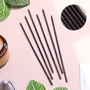 Свечи для торта "Сияние" (черное золото) 17 см., 6 шт.