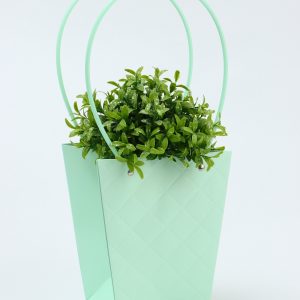 Сумка для цветов Мятная, 17×17-11.5×11.5-20 см