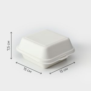 Коробка для бенто-торта, 15*15*7,5 см. (крышка сверху)