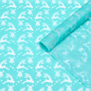 Бумага тишью "Олени на голубом", 50/66 см.