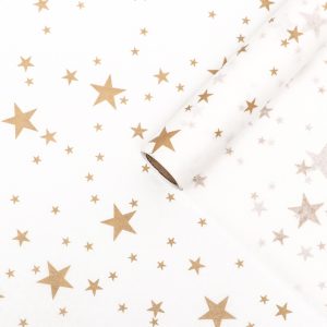Пергамент силиконизированный Звёзды золотые, 38см.*5м. (Бенто)