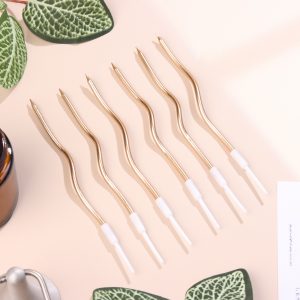 Свечи для торта "Волна" бронза 15 см., 6 шт.