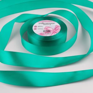 Лента атласная, ширина 2,5 см., длина 23 м., бирюзовая №148