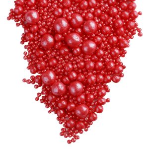 Драже рисовое в глазури жемчуг красный, микс, 50 г. №164