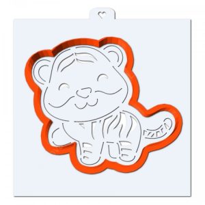 Форма + трафарет "Смешной тигр"