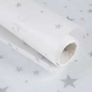 Пергамент силиконизированный Звёзды серебрянные, 38см.*5м. (Бенто)