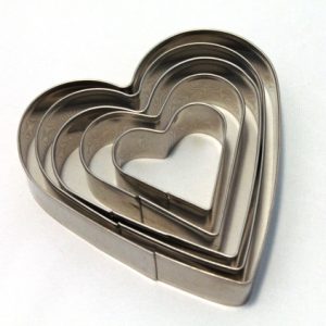 Набор вырубок "Сердечки", 5 шт.