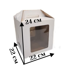 Короб с окнами и ручкой  22*22*24 см. (мгк)
