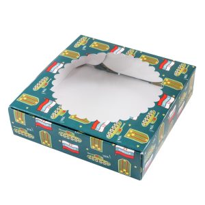 Коробка для пряников и печенья "23 февраля" 12*12*3 см.