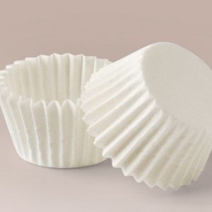 Капсула бумажная для конфет белая, 30*23