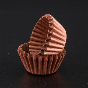 Капсула бумажная для конфет коричневая, 25*18