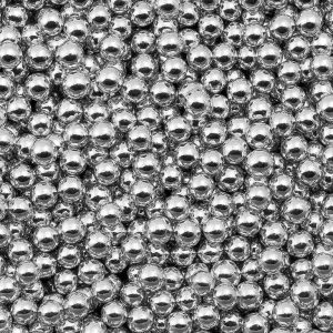 Посыпка шарики сахарные серебрянные, 6 мм. 50 г.