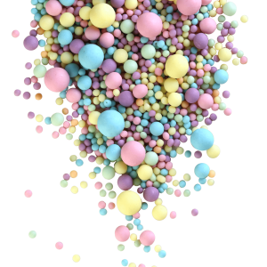 Драже рисовое в глазури, микс  (голуб./желт./роз./изумр./сирен.), 50 г. №295М