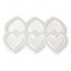 Форма силиконовая "Погремушки сердца", 3 ячейки