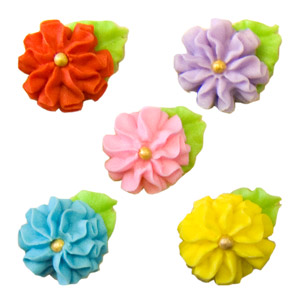 Декор сахарный, "Маргаритка", 5 шт. ЦВЕТ МИКС