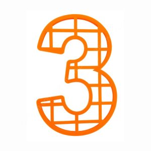 Форма для торта-цифра (3), размер 25 см.