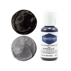 Краситель гелевый водорастворимый Americolor, super black (супер-чёрный).