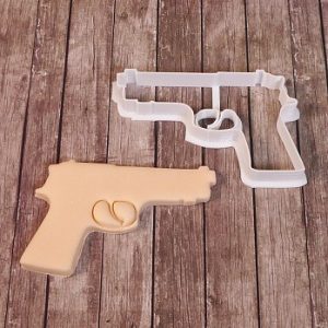 Вырубка с оттиском "Пистолет" 11*7 см.