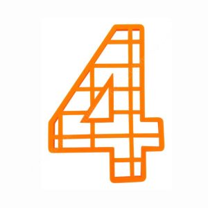 Форма для торта-цифра (4), размер 25 см.