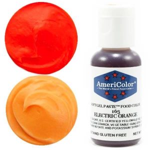 Краситель гелевый водорастворимый Americolor, electric orange (апельсин электрик).