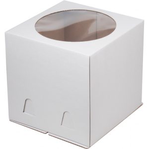 Короб с окном 24*24*22 см. (гофрокартон)