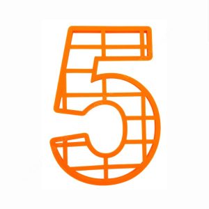 Форма для торта-цифра (5), размер 25 см.