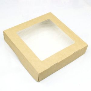 Короб с окном 20*20*4 крафт