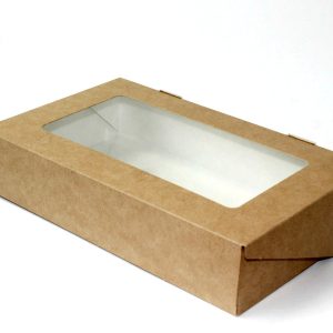 Короб с окном 20*12*4 крафт.