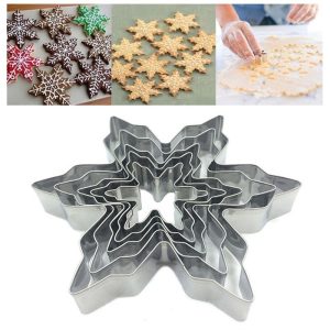 Набор вырубок "Снежинки", 5 шт. (металл)
