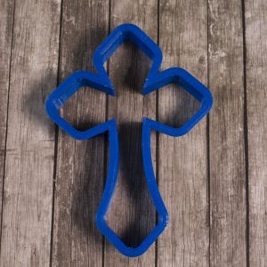 Вырубка пластиковая "Крест пасхальный" 78*110 мм.