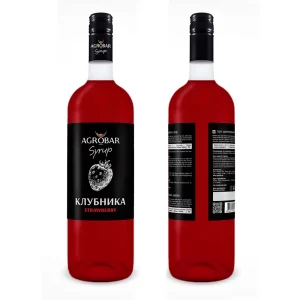 Сироп со вкусом КЛУБНИКА "Agrobar", 1 л.