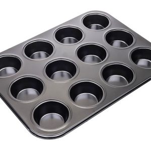 Металлическая форма для выпечки кексов/капкейков, 12 ячеек