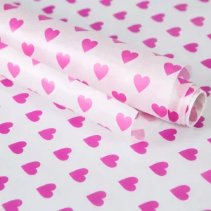 Пергамент силиконизированный Сердце, 38см.*5м. (Бенто)