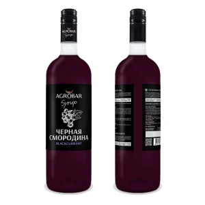 Сироп со вкусом ЧЕРНАЯ СМОРОДИНА "Agrobar", 1 л.