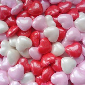Посыпка сердечки большие (смесь бело-розово-красные), 15 гр.