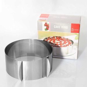 Кольцо металлическое регулируемое для выпечки и сборки с разметкой 16-30 см.