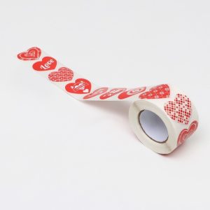 Наклейки в рулоне "Love you"